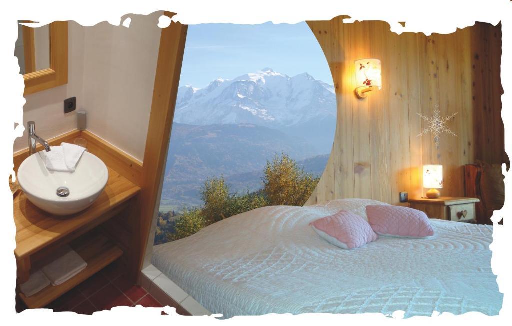 Вилла La Joubarbe Au Balcon Du Mont-Blanc Салланш Номер фото
